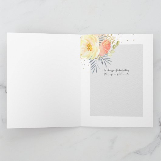 Waterverf nummer 15 Aangepast 15e verjaardag Kaart (Binnen)