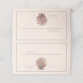 Waterverf nummer van de waslijst voor bruiloften plaatskaartje (Buitenkant ongevouwen)