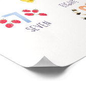 Waterverf Nummers & Zomer Natuur Poster (Hoek)