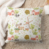Waterverf Nursery Boerderij Land Animals Kussen (Deken)