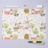Waterverf Nursery Boerderij Land Animals Tissuepapier (Craft)