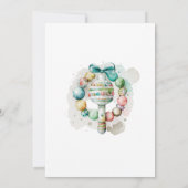 Waterverf Nursery Teddy Bear Baby shower Kaart (Achterkant)