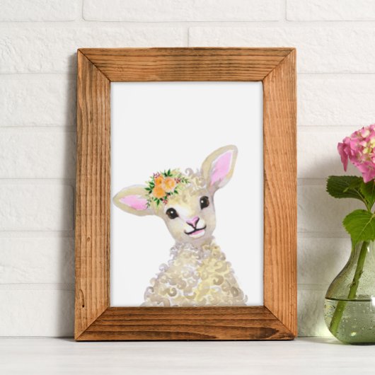 Waterverf Nursery Woodland Boerderij Baby Floral Poster