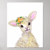 Waterverf Nursery Woodland Boerderij Baby Floral Poster (Voorkant)