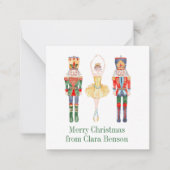 Waterverf Nutcracker Ballet kerstbehuizing Notitiekaartje (Voorkant)