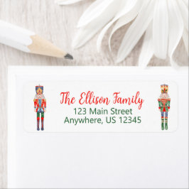 Waterverf Nutcracker Ballet Kerstmis Etiket