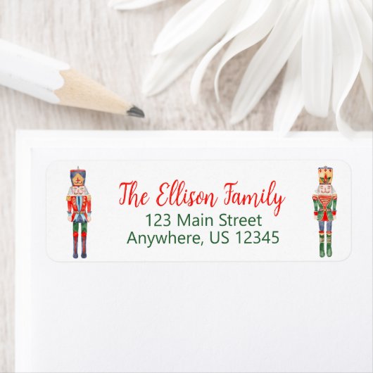 Waterverf Nutcracker Ballet Kerstmis Etiket (Insitu)