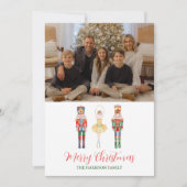 Waterverf Nutcracker Ballet Kerstmis Feestdagenkaart (Voorkant)