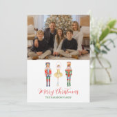 Waterverf Nutcracker Ballet Kerstmis Feestdagenkaart (Staand voorkant)