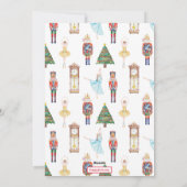 Waterverf Nutcracker Ballet Kerstmis Feestdagenkaart (Achterkant)