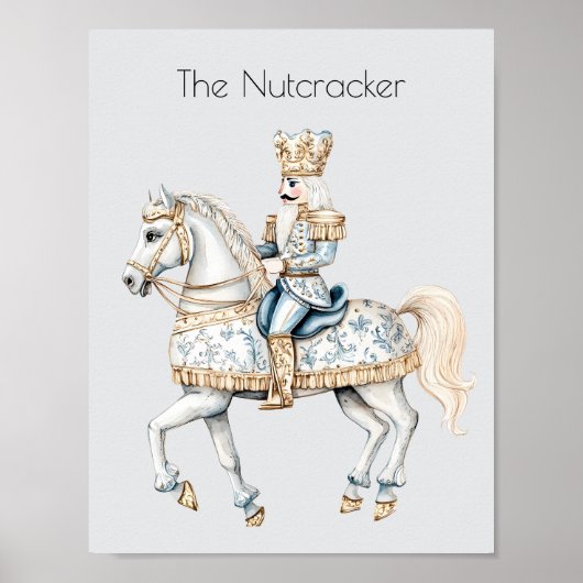 Waterverf Nutcracker Ballet Kerstmis Poster (Voorkant)