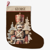 Waterverf nutcracker Voeg naam toe Grote Kerstsok (Voorkant)