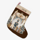 Waterverf nutcracker Voeg naam toe Grote Kerstsok (Voorkant (Hangend))