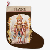 Waterverf nutcracker Voeg naam toe Grote Kerstsok (Voorkant)