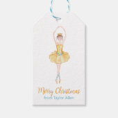 Waterverf Nutkraker Ballerina Cadeaulabel (Voorkant)