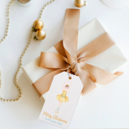 Waterverf Nutkraker Ballerina Cadeaulabel