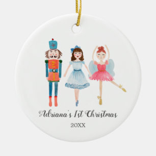 Waterverf Nutkraker Ballerina ornament