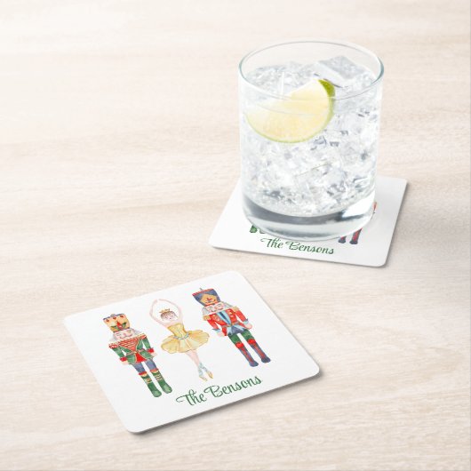 Waterverf Nutkraker Ballet Aangepast Kartonnen Onderzetters (Insitu)