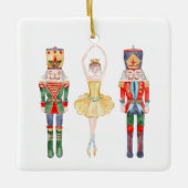 Waterverf Nutkraker Ballet Aangepast Keramisch Ornament (Voorkant)