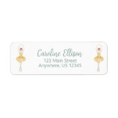 Waterverf Nutkraker Ballet Ballerina Etiket (Voorkant)