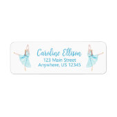 Waterverf Nutkraker Ballet Ballerina Etiket (Voorkant)