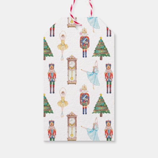 Waterverf Nutkraker Ballet Cadeaulabel (Achterkant)
