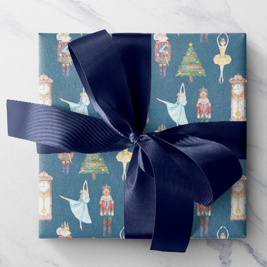 Waterverf Nutkraker Ballet Cadeaupapier