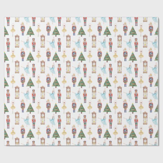 Waterverf Nutkraker Ballet Cadeaupapier (Vlak)