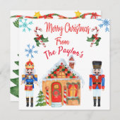 Waterverf Nutkraker kerstKaart (Voorkant / Achterkant)