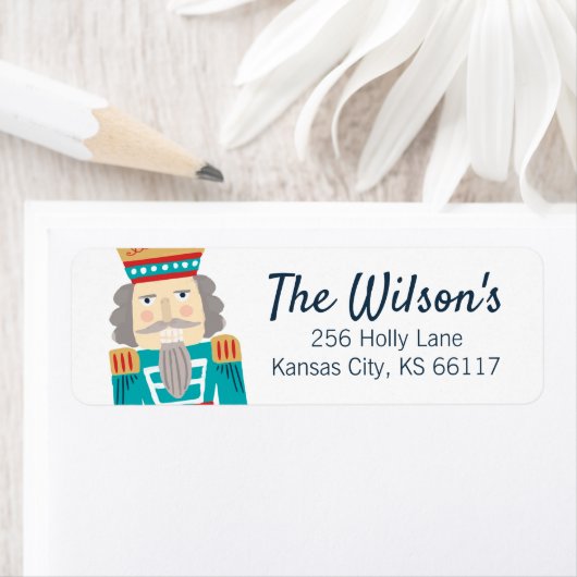 Waterverf Nutkraker Return Address Label (Insitu)