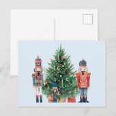 Waterverf Nutkrakers en kerstboom Feestdagenkaart (Voorkant / Achterkant)