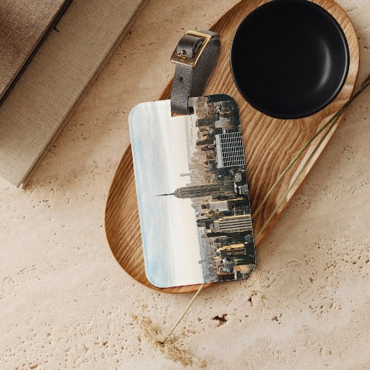 Waterverf NYC Travel Destination Bagagelabel