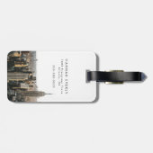 Waterverf NYC Travel Destination Bagagelabel (Achterkant horizontaal)