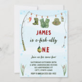 Waterverf O-Fish-Ally Een Geviste verjaardag Kaart (Voorkant)