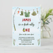 Waterverf O-Fish-Ally Een Geviste verjaardag Kaart (Staand voorkant)