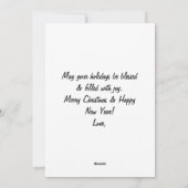 Waterverf O' Holy Night Nativity Niet-foto Feestdagenkaart (Achterkant)