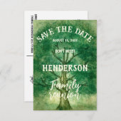 Waterverf oak-boomreüm reünie save the date (Voorkant / Achterkant)