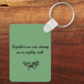 Waterverf oak-boomreüm reünie sleutelhanger (Achterkant)