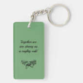 Waterverf oak-boomreüm reünie sleutelhanger (achterkant)