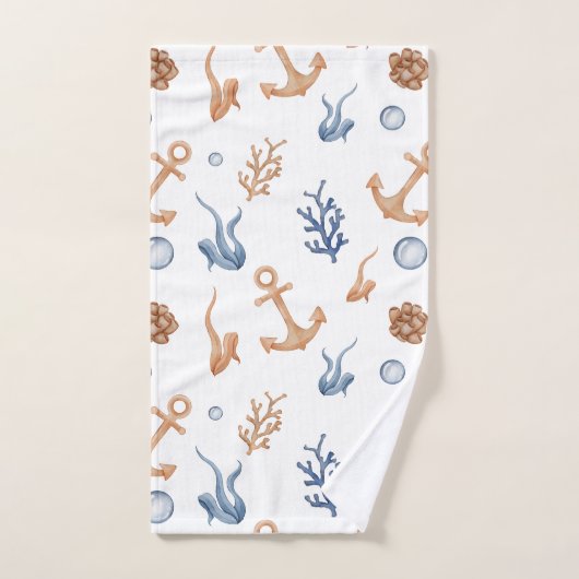 Waterverf oceaan bad handdoek (Handdoek)
