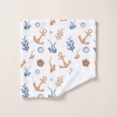 Waterverf oceaan bad handdoek (Wasdoekje)