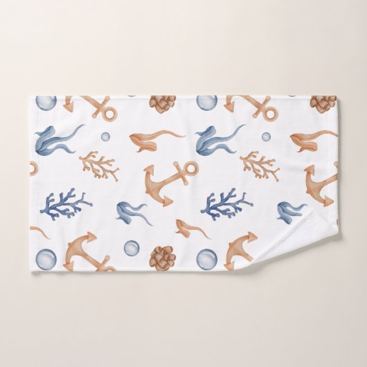 Waterverf oceaan bad handdoek (Handdoek)