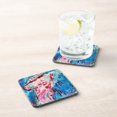 Waterverf oceaan bier onderzetter (Rechterzijde)