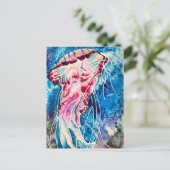 Waterverf oceaan briefkaart (Staand voorkant)