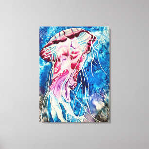 Waterverf oceaan canvas afdruk