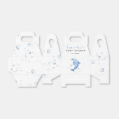 Waterverf oceaan dolfijn baby shower bedankdoosjes (Uitgevouwen)