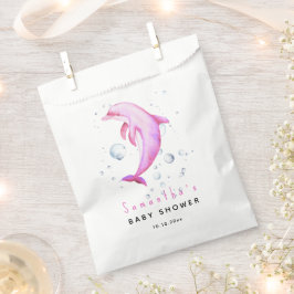 Waterverf oceaan dolfijn baby shower bedankzakje