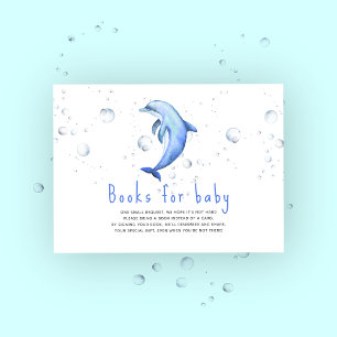 Waterverf oceaan dolfijn - boeken voor baby informatiekaartje