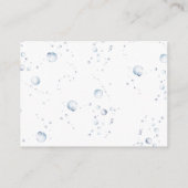 Waterverf oceaan dolfijn - luier loterij informatiekaartje (Achterkant)