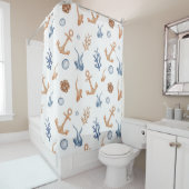 Waterverf oceaan douchegordijn (In situ)